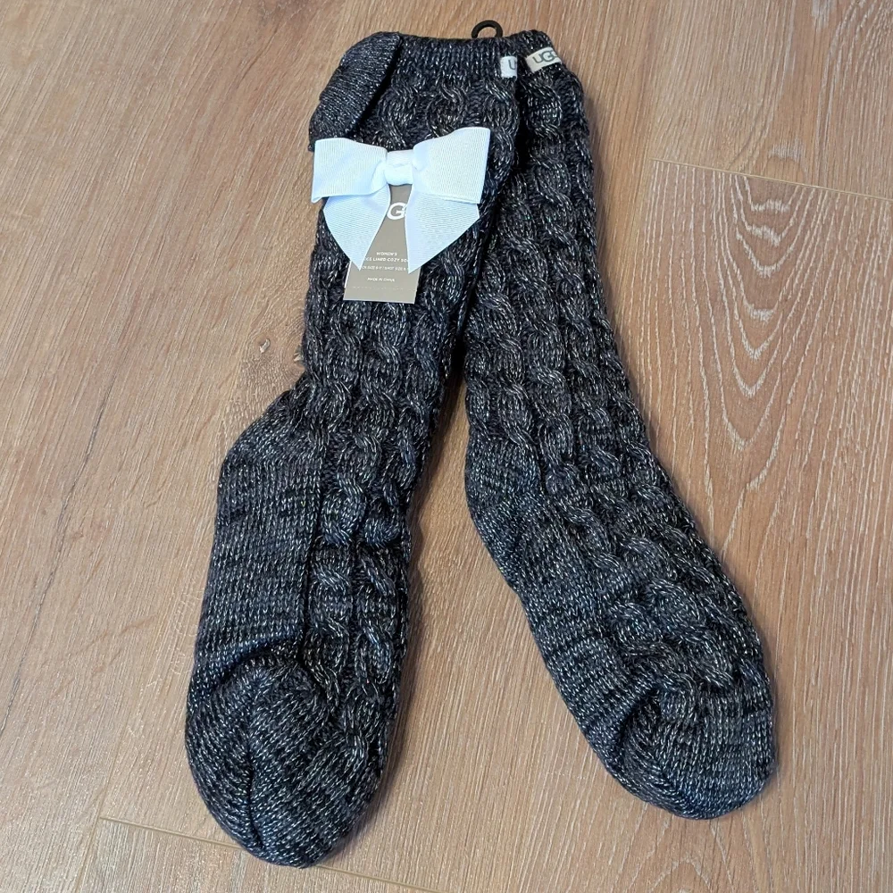 NWT UGG Laila Bow Fleece Socks